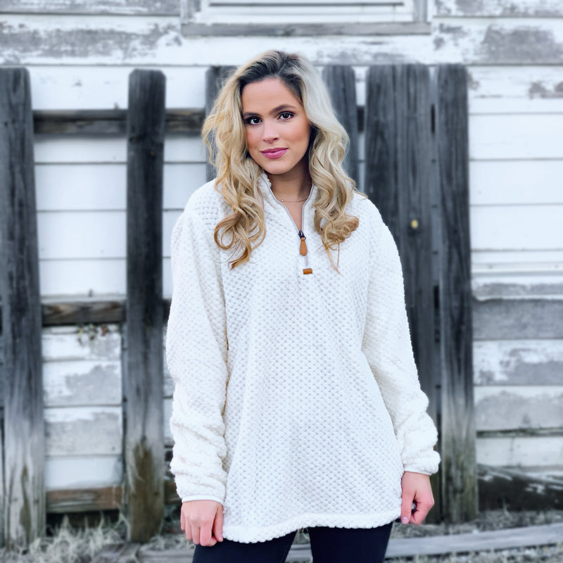 Textured Ivory Pullover