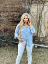 Chambray Button Down Top