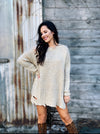 Snickerdoodle Distressed Sweater Tunic