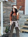 Olive Cord Overalls