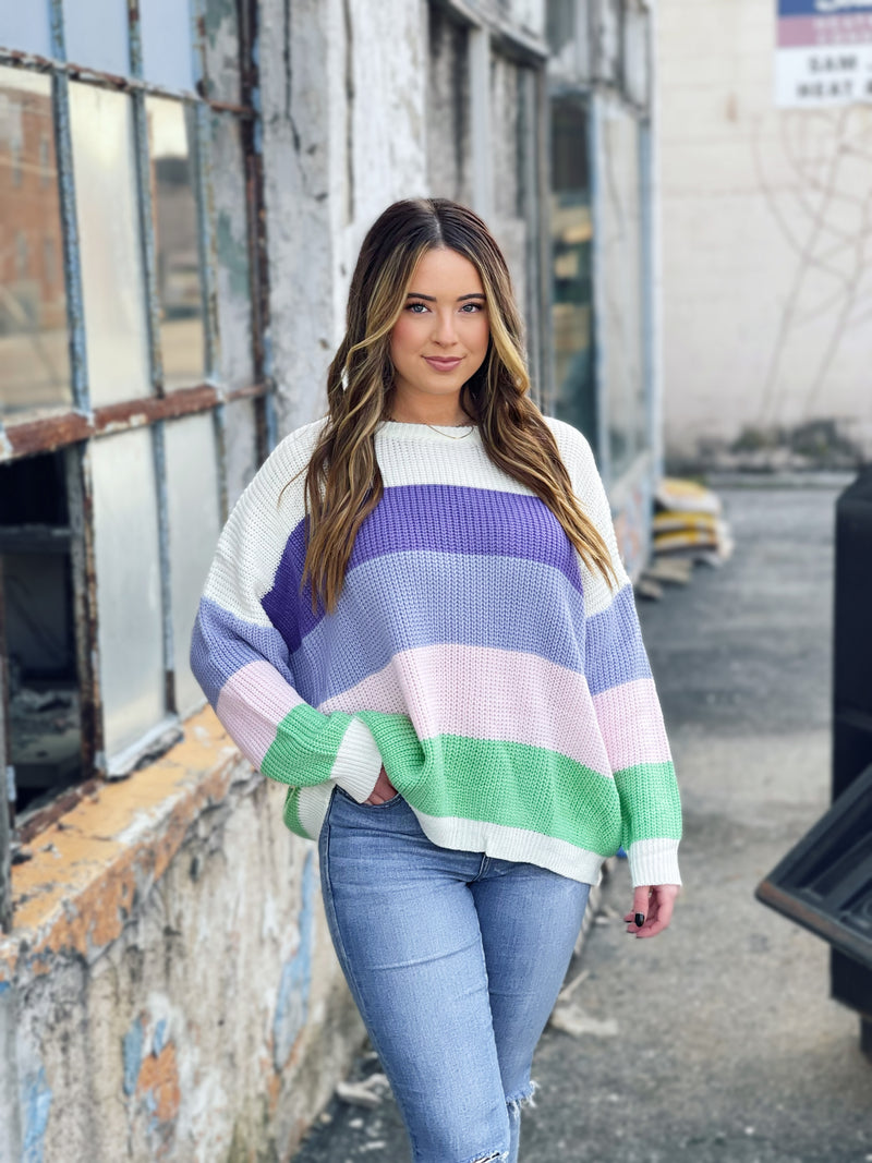 Spring Rainbow Sweater